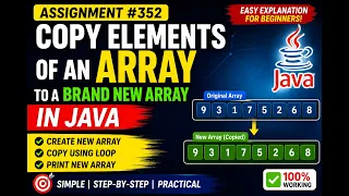 352 Assignment - Copy elements of an Array to brand new Array in Java Selenium Java 2026