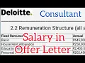 Consultant Salary in Deloitte Deloitte Consultant Salary Deloitte Offer Letter Deloitte Jobs