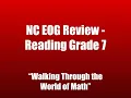 NC EOG Reading 7 Walking Through the World of Math Review