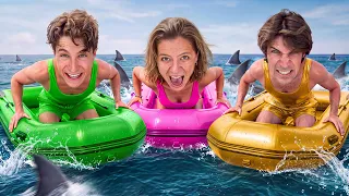 SOPRAVVIVIAMO SUL MATERASSINO NEL TUO COLORE IN PISCINA PER 24 ORE!