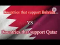 Countries that support Bahrain vs Countries that support Qatar
