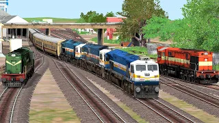 aktrains wdg4 fails 2 wdp4d comes for help 3 emds honks u0026 departs indian railways train game