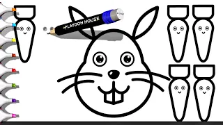 Learn Colors with Bunny: Easy Drawing & Coloring for Kids 🎨