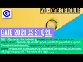 GATE 2021 CS SET1 Q21 Consider the following sequence of operations on an empty stack DS SOLVED