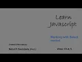 Learn Javascript Working with Select Control - Custom message