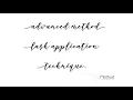 Advanced Technique for Method Lash Application