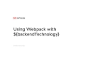Infinum JS Talks - Using Webpack with backendTechnology