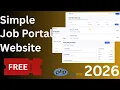 Job Portal System using PHP MySQL C Architecture Free Source Code 2026