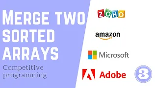 Tamil Merge two sorted arrays without extra space 0 m n time gfg leetcode interview