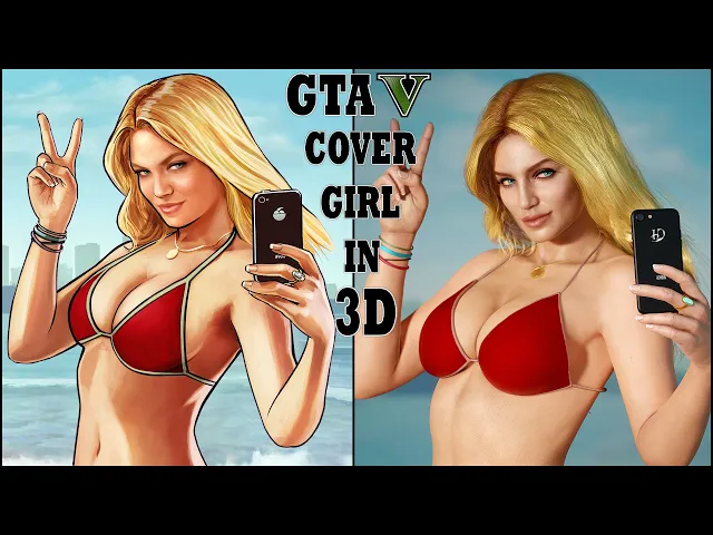 3D Model of GTA V Cover Girl (Real Time) - Next Gen Graphics