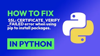 How to fix SSL CERTIFICATE - VERIFY