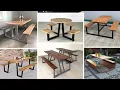 70 Amazing Outdoor Indoor Picnic Table ideas Metal Furniture Design Outdoor Bench