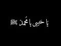 Yaa Habibi Ya Muhammad (S.A.A.W)😍😘🕋Black Screen Arabic Lines Whatsapp Status Video Lyrics