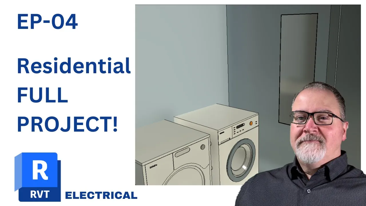 REVIT MEP FREE COURSE!! EP-04 - 120/240V-1PH Panel & Circuiting Receptacles - Electrical Tutorial: video thumbnail