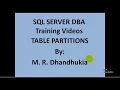 DBA - Table Partitions