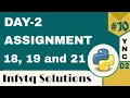 DAY 2 Assignments InfyTQ Programming Fundamentals Using Python