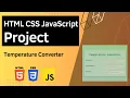 HTML CSS JavaScript Project - Temperature Converter
