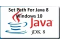 how to set path for java 8 in windows 10