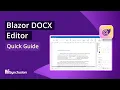 Blazor DOCX Editor The Ultimate Feature Walkthrough