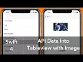JSON data into UITableView with images Swift 4 Xcode 9 0