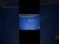 Arrays Visual Basic Educatcomp Tamil