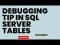 SQL Debugging Tip Use Sp - help to Understand Tables Explained in Telugu SQL Telugu