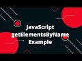 JavaScript Tutorial in Hindi JavaScript getElementsByName Example