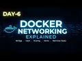Day-6 Docker Networking Bridge Host None Overlay with Real Use Cases Zero to Hero