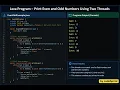 Java Program to Print Even Odd By 2 Threads