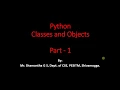 Python Application Programming Object Oriented Programming Part 1