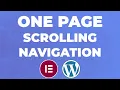 One Page Website Scroll Navigation WORDPRESS