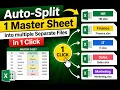 Auto-Split 1 Master Sheet Into Multiple Separate Files in 1 Click