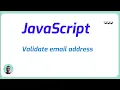 How can I validate an email address in JavaScript