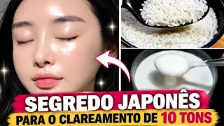 Segredo japonês para o clareamento de 10 tons que elimina rugas e pigmentação para o branco neve 