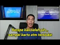 Berapa kali sih ?? , salah pin kartu atm sampai terblokir.