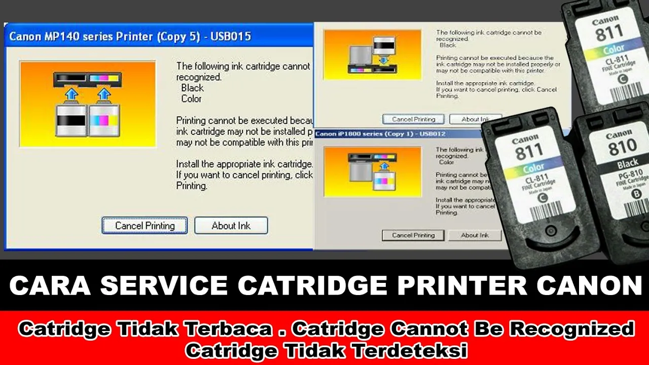 Cara Memperbaiki Cartridge Canon iP2770 yang rusak. 