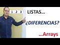 QUE es una LISTA y que es un ARRAY vector en programacion PYTHON