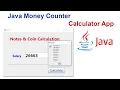 Java Money Counter Calculator App
