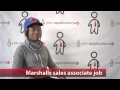Marshalls Sales Associate Job