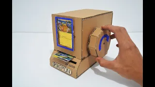 WOW!MESIN PENJUAL OTOMATIS KARTU POKEMON DARI KARDUS-Kerajinan Buatan Tangan Sendiri
