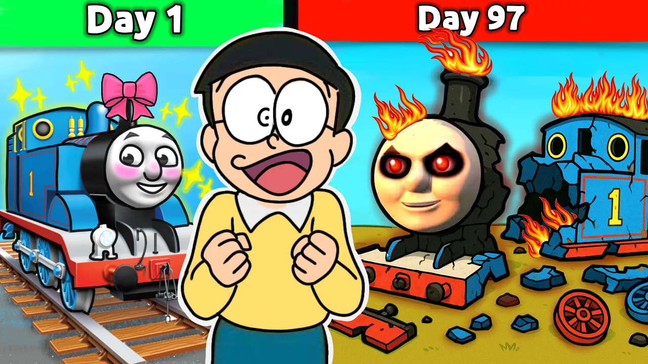Day 1 To Day 100 Destruction Thomas Train 😱