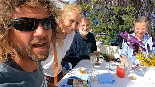 A Skopelos Island dinner party and a dead body on the toilet at 30,000 feet