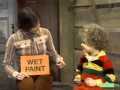 Classic Sesame Street Linda Reads Wet Paint