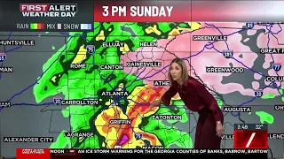 What to expect on Sunday as ice storm rolls through north Georgia