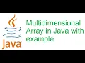 23 Multidimensional Array in Java with example