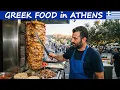 GREEK FOOD in ATHENS - Best SOUVLAKI Local Food Moussaka