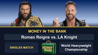 WWE Money in the Bank 2026 – Match Card 🔥