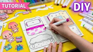 How to Draw a Bedroom & Hospital for Paper Dolls #asmr #paperdiy #종이놀이 #tutorial