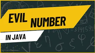 ICSE ISC Evil number or Odious number in java Evil no program in java Check Evil no in java