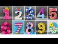 How to make 3D 0 to 9 Decorative Numbers for kids party celebration